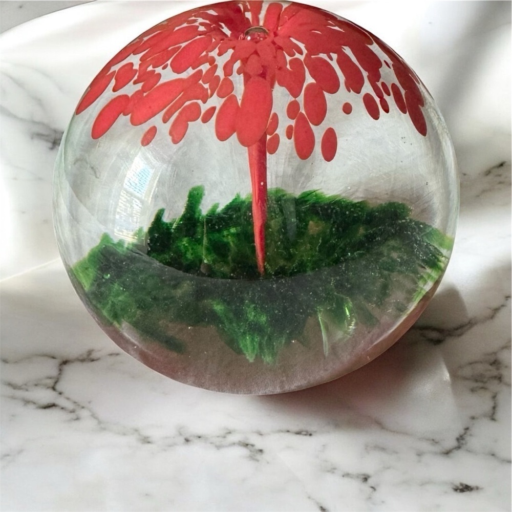 Vintage Abstract Art Glass Paperweight Handmade - Picture 6 of 6